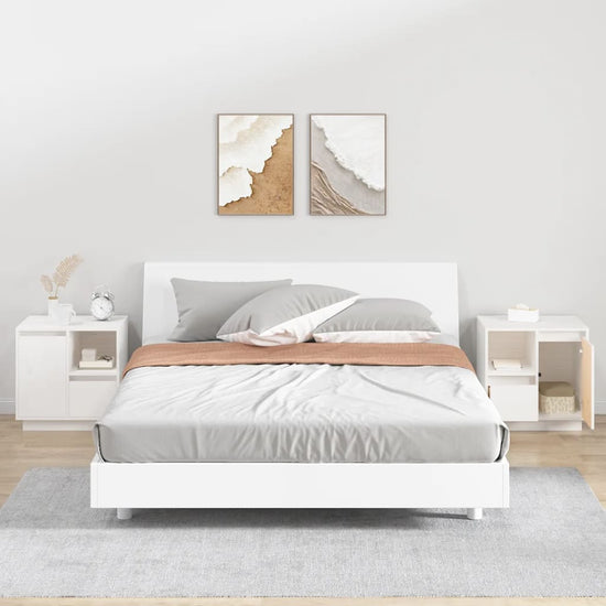 Nachtkastjes 2 st 50x34x50 cm massief grenenhout wit MeubelReus