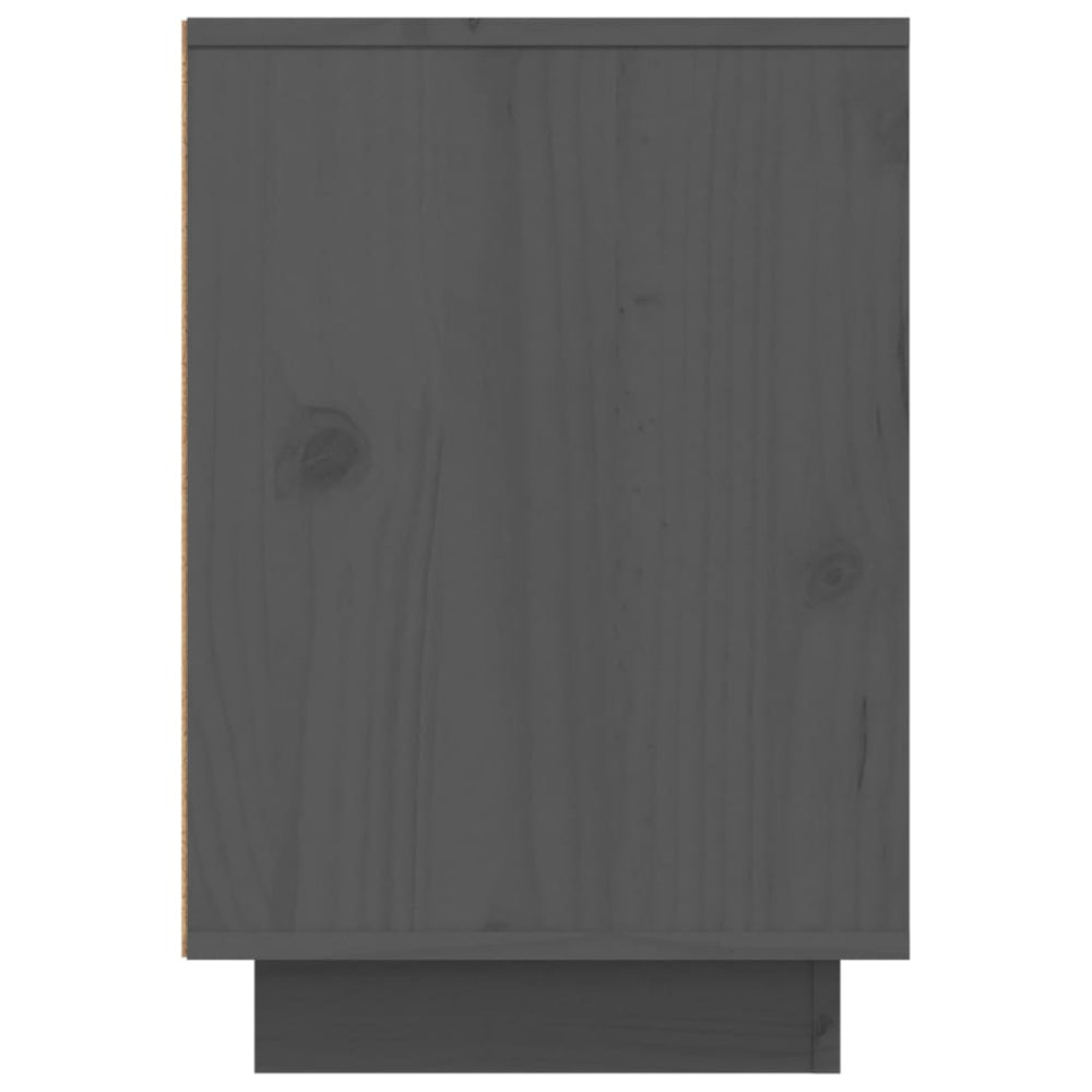 Nachtkastjes 2 st 50x34x50 cm massief grenenhout grijs MeubelReus