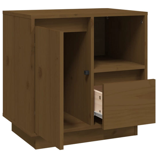 Nachtkastjes 2 st 50x34x50 cm massief grenenhout honingbruin MeubelReus