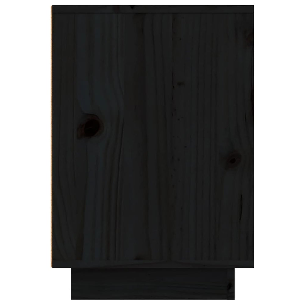 Nachtkastjes 2 st 50x34x50 cm massief grenenhout zwart MeubelReus