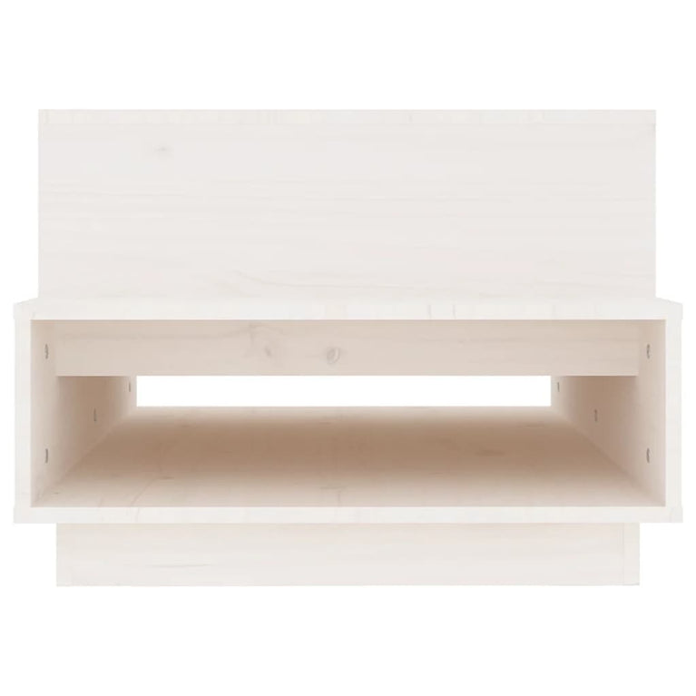 Salontafel 80x55x40,5 cm massief grenenhout wit MeubelReus