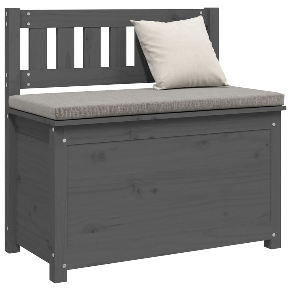 Bankje 80x41x77 cm massief grenenhout grijs MeubelReus