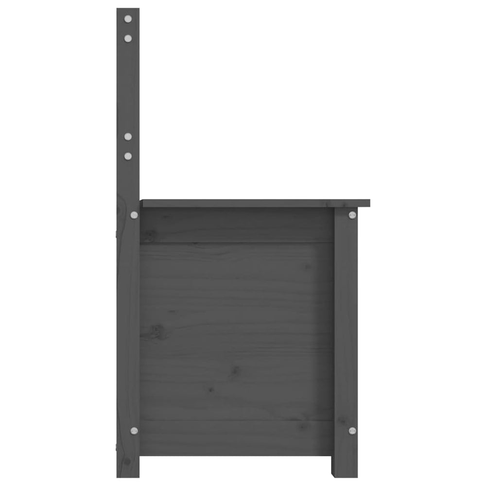 Bankje 80x41x77 cm massief grenenhout grijs MeubelReus