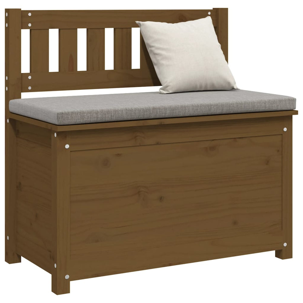 Bankje 80x41x77 cm massief grenenhout honingbruin MeubelReus