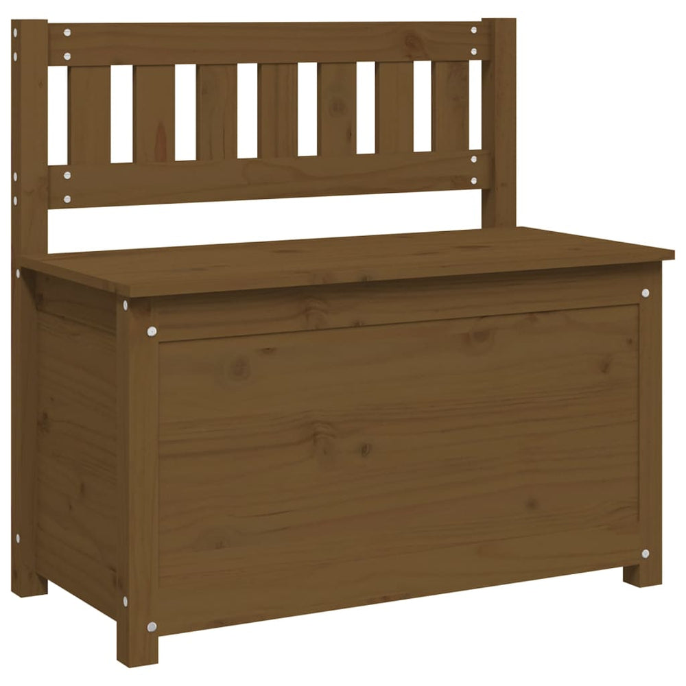 Bankje 80x41x77 cm massief grenenhout honingbruin MeubelReus