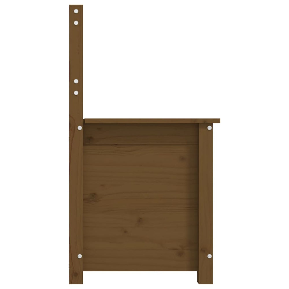 Bankje 80x41x77 cm massief grenenhout honingbruin MeubelReus