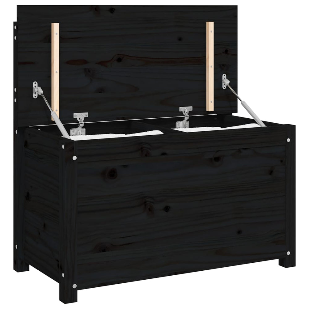 Bankje 80x41x77 cm massief grenenhout zwart MeubelReus