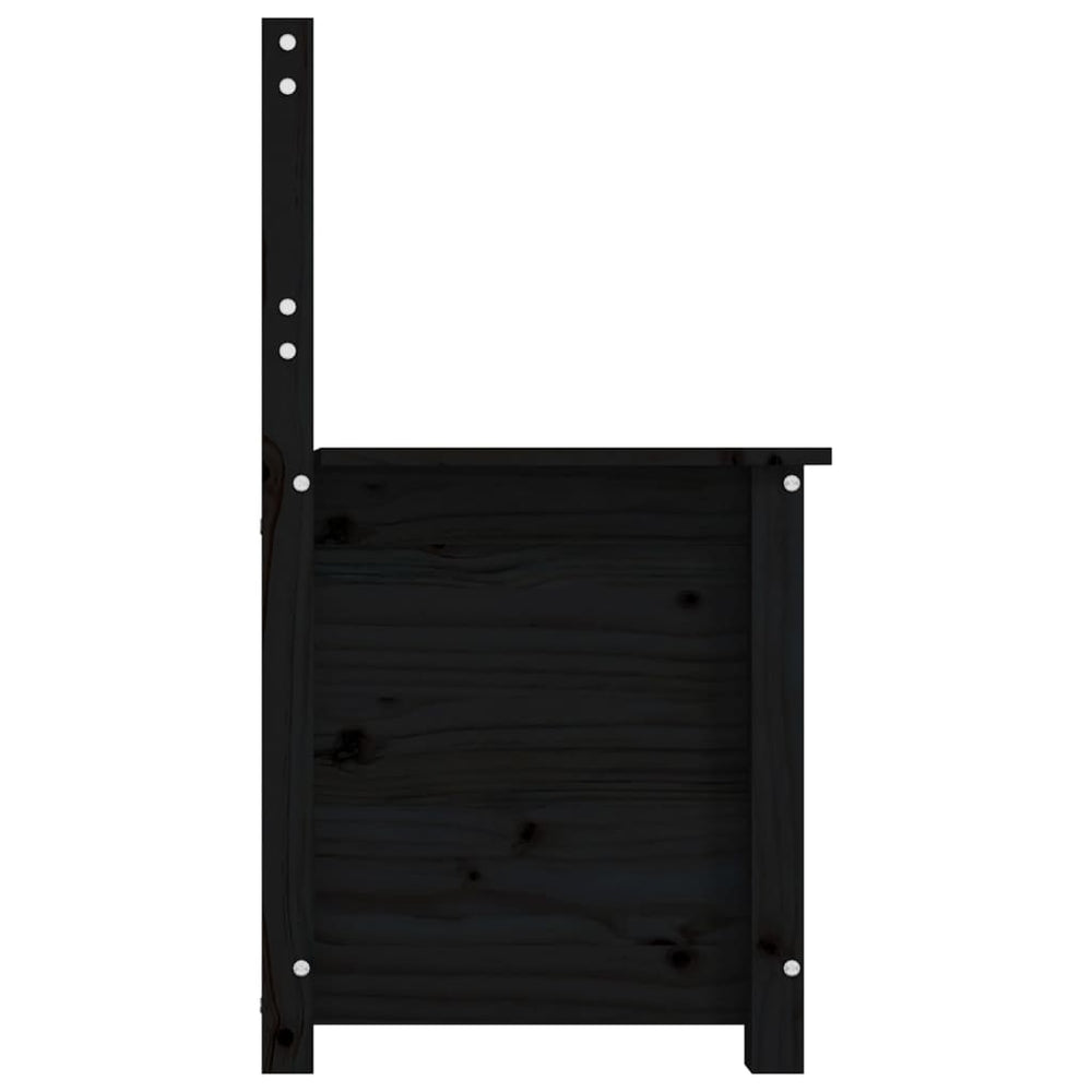 Bankje 80x41x77 cm massief grenenhout zwart MeubelReus