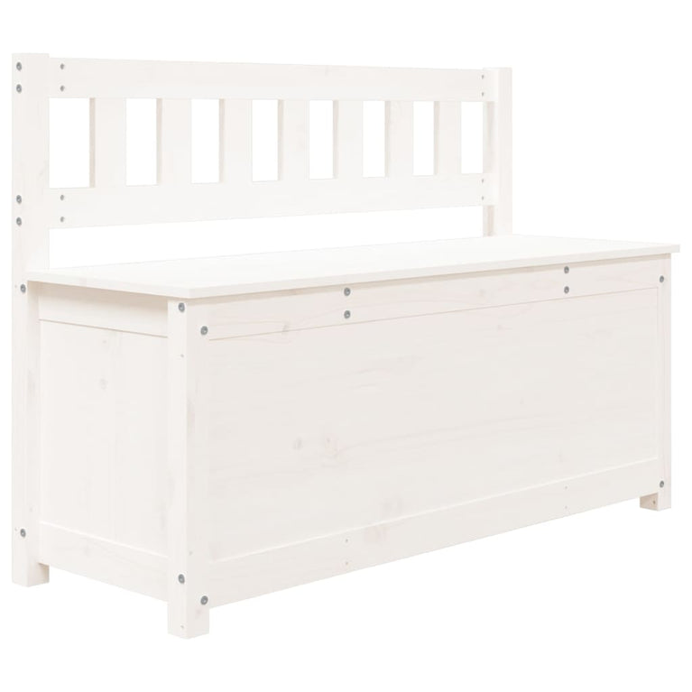 Bankje 110x41x76,5 cm massief grenenhout wit