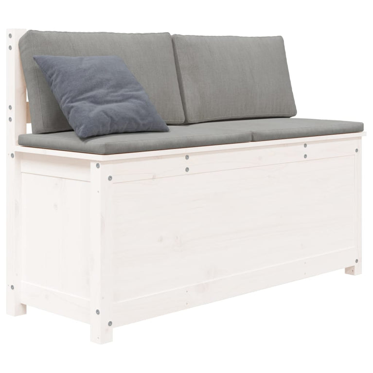 Bankje 110x41x76,5 cm massief grenenhout wit