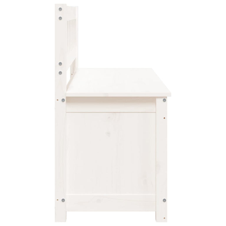 Bankje 110x41x76,5 cm massief grenenhout wit
