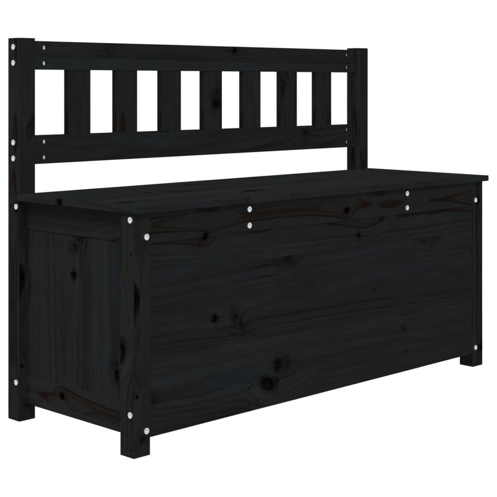 Bankje 110x41x76,5 cm massief grenenhout zwart MeubelReus