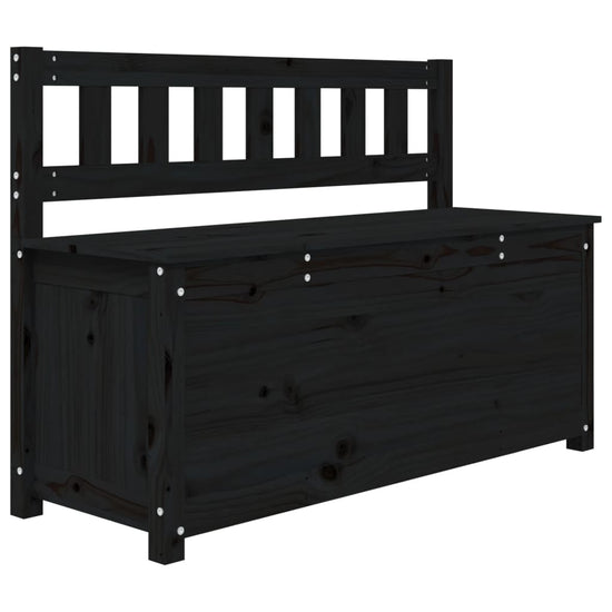 Bankje 110x41x76,5 cm massief grenenhout zwart MeubelReus