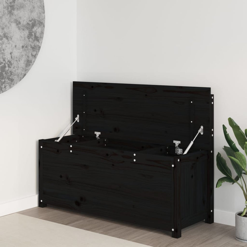Bankje 110x41x76,5 cm massief grenenhout zwart MeubelReus