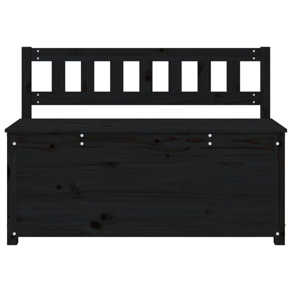 Bankje 110x41x76,5 cm massief grenenhout zwart MeubelReus