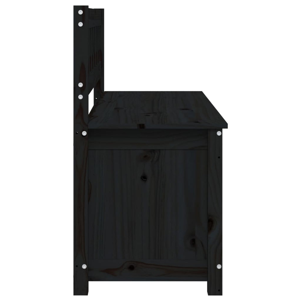 Bankje 110x41x76,5 cm massief grenenhout zwart MeubelReus
