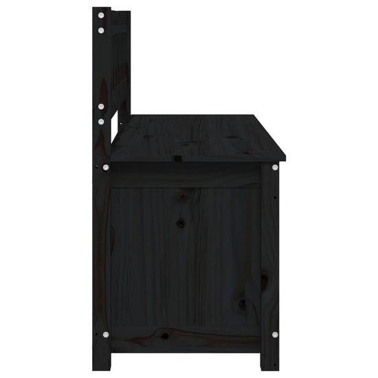 Bankje 110x41x76,5 cm massief grenenhout zwart MeubelReus