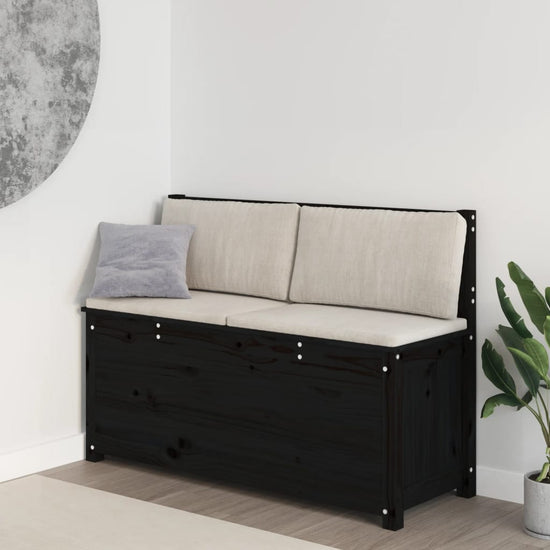 Bankje 110x41x76,5 cm massief grenenhout zwart MeubelReus