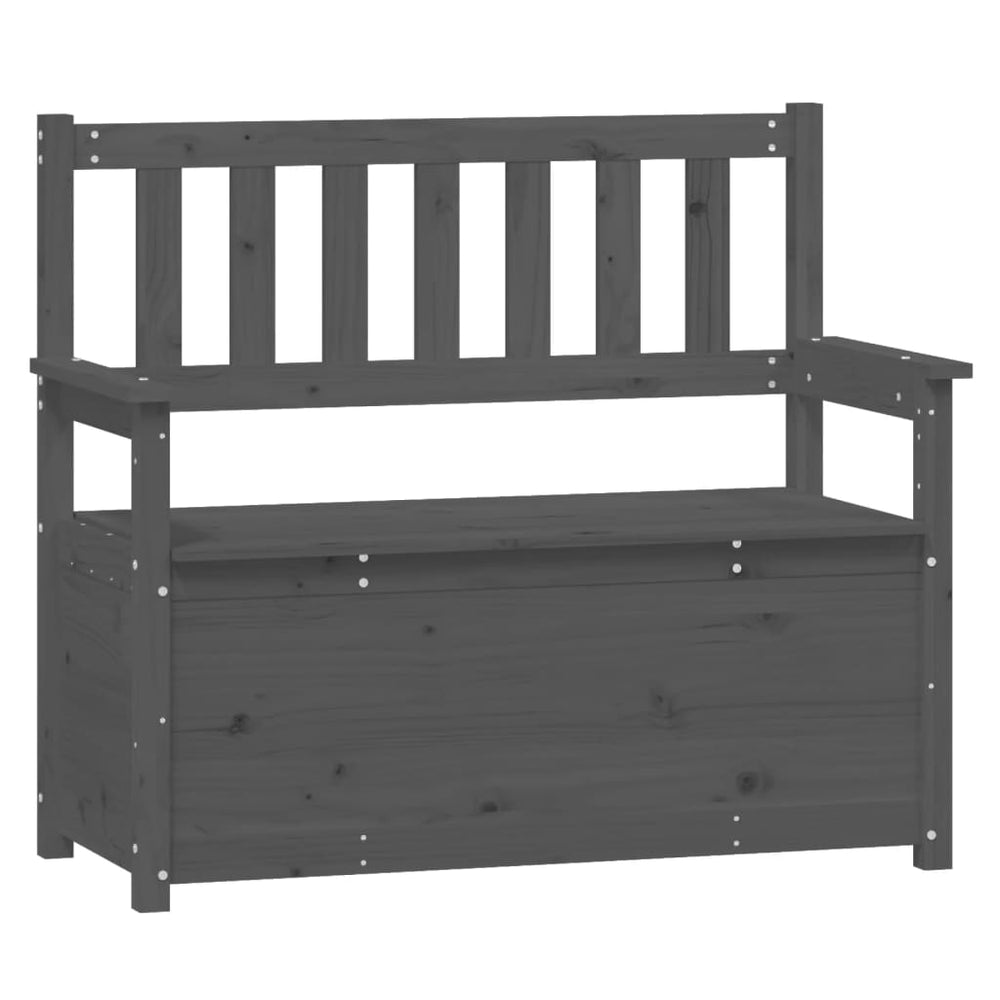 Bankje 112,5x51,5x96,5 cm massief grenenhout grijs MeubelReus