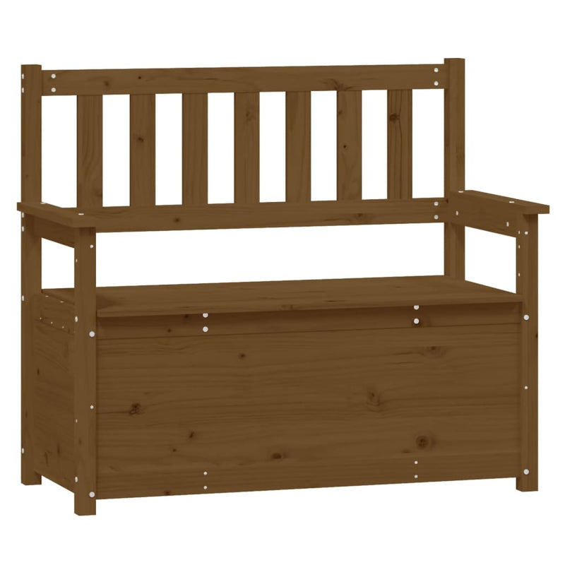 Bankje 112,5x51,5x96,5 cm massief grenenhout honingbruin MeubelReus
