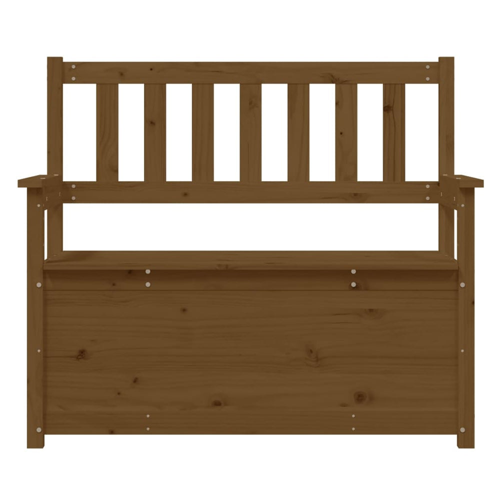 Bankje 112,5x51,5x96,5 cm massief grenenhout honingbruin MeubelReus