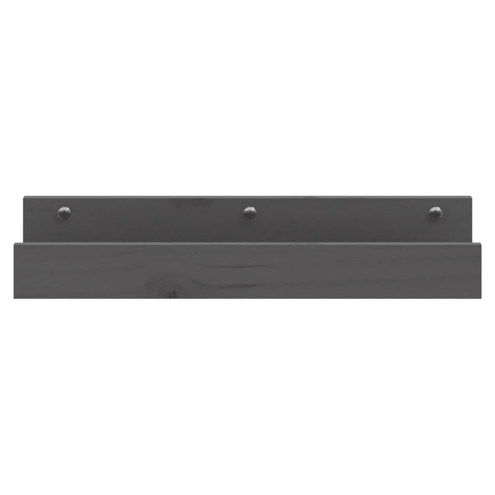Wandschappen 2 st 50x12x9 cm massief grenenhout grijs MeubelReus