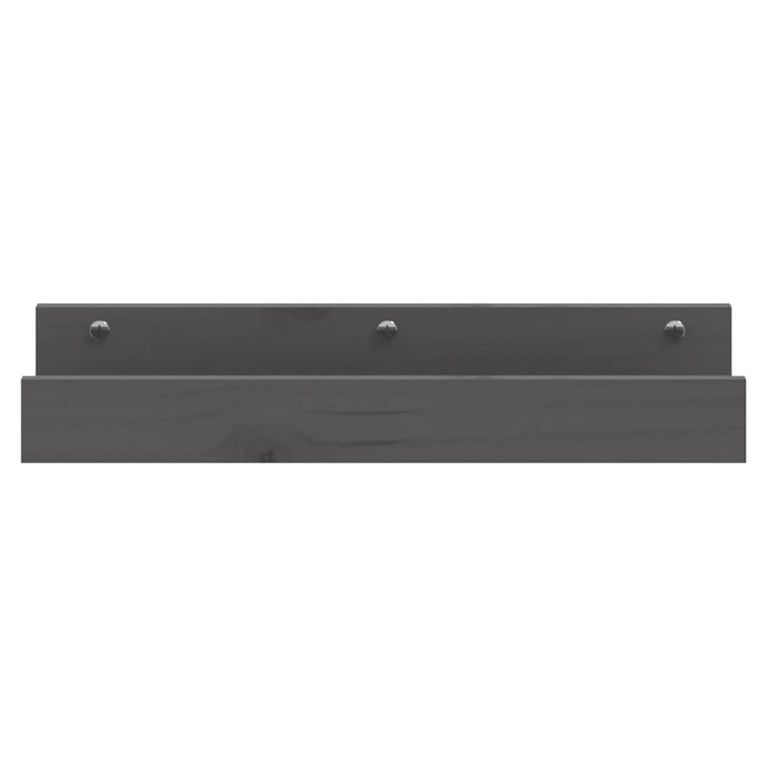 Wandschappen 2 st 50x12x9 cm massief grenenhout grijs MeubelReus