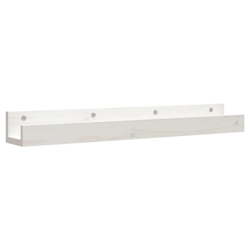 Wandschappen 2 st 80x12x9 cm massief grenenhout wit MeubelReus