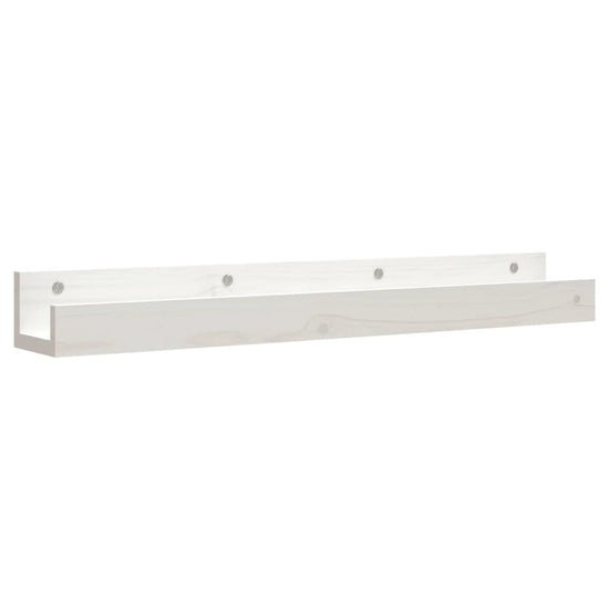 Wandschappen 2 st 80x12x9 cm massief grenenhout wit MeubelReus