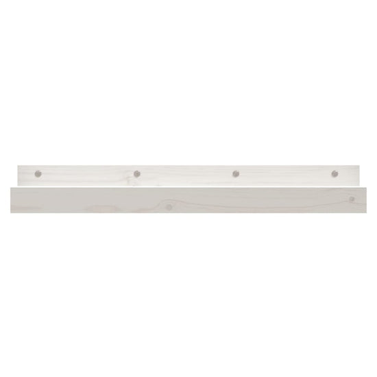 Wandschappen 2 st 80x12x9 cm massief grenenhout wit MeubelReus