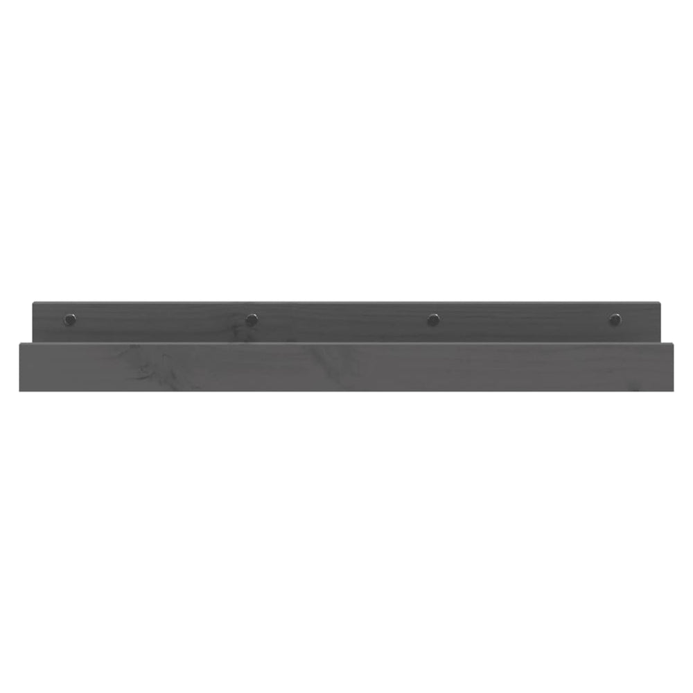 Wandschappen 2 st 80x12x9 cm massief grenenhout grijs MeubelReus