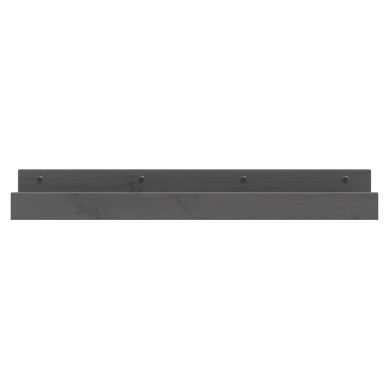 Wandschappen 2 st 80x12x9 cm massief grenenhout grijs MeubelReus