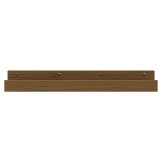 Wandschappen 2 st 80x12x9 cm massief grenenhout honingbruin MeubelReus