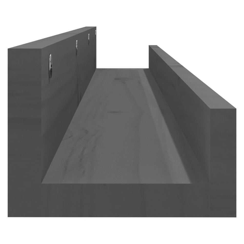 Wandschappen 2 st 110x12x9 cm massief grenenhout grijs MeubelReus