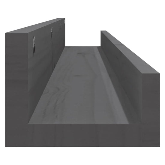 Wandschappen 2 st 110x12x9 cm massief grenenhout grijs MeubelReus