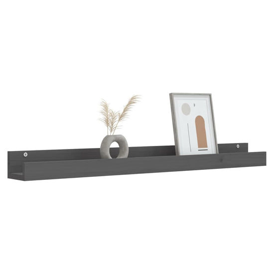 Wandschappen 2 st 110x12x9 cm massief grenenhout grijs MeubelReus