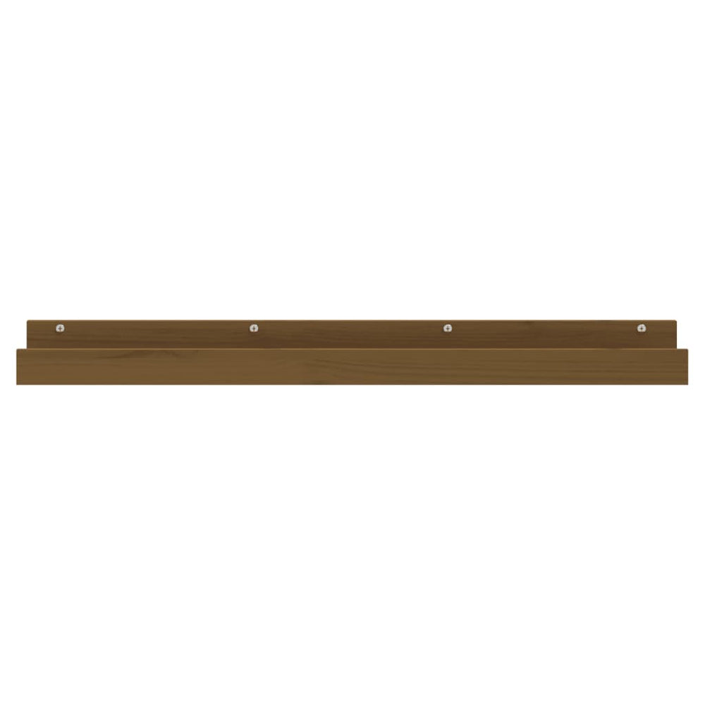 Wandschappen 2 st 110x12x9 cm massief grenenhout honingbruin MeubelReus