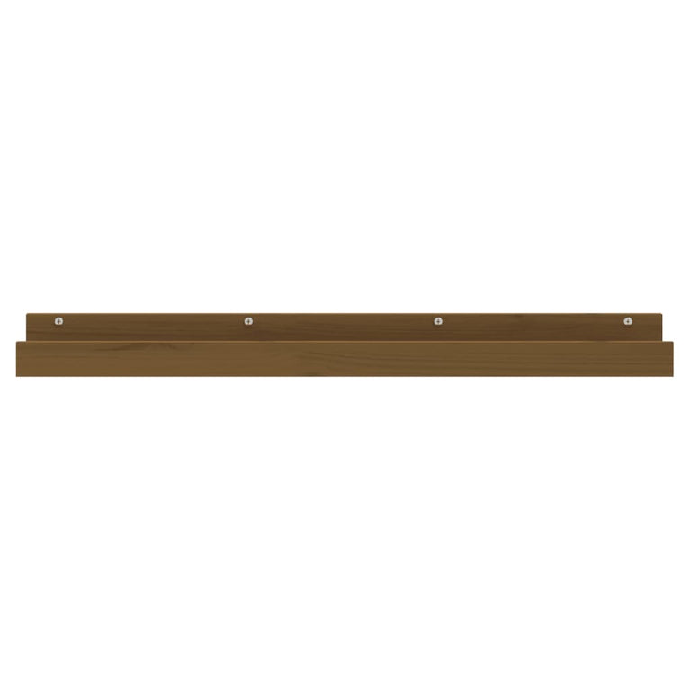 Wandschappen 2 st 110x12x9 cm massief grenenhout honingbruin MeubelReus