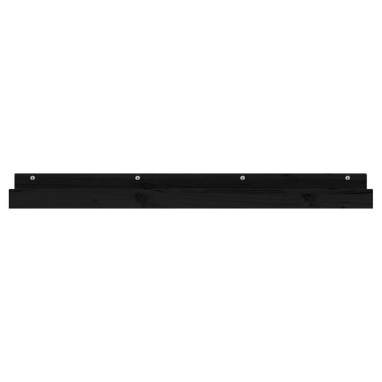 Wandschappen 2 st 110x12x9 cm massief grenenhout zwart MeubelReus