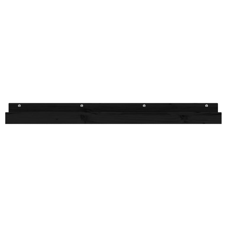 Wandschappen 2 st 110x12x9 cm massief grenenhout zwart MeubelReus