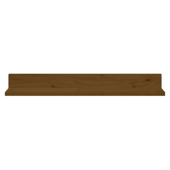 Wandkasten 2 st 80x11x9 cm massief grenenhout honingbruin MeubelReus