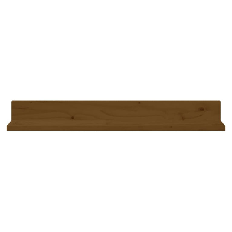 Wandkasten 2 st 80x11x9 cm massief grenenhout honingbruin MeubelReus