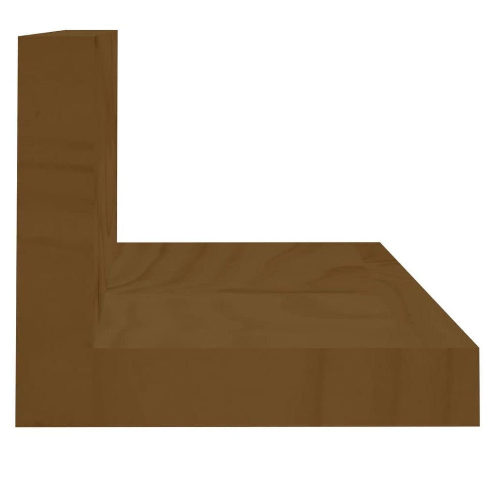 Wandkasten 2 st 110x11x9 cm massief grenenhout honingbruin MeubelReus