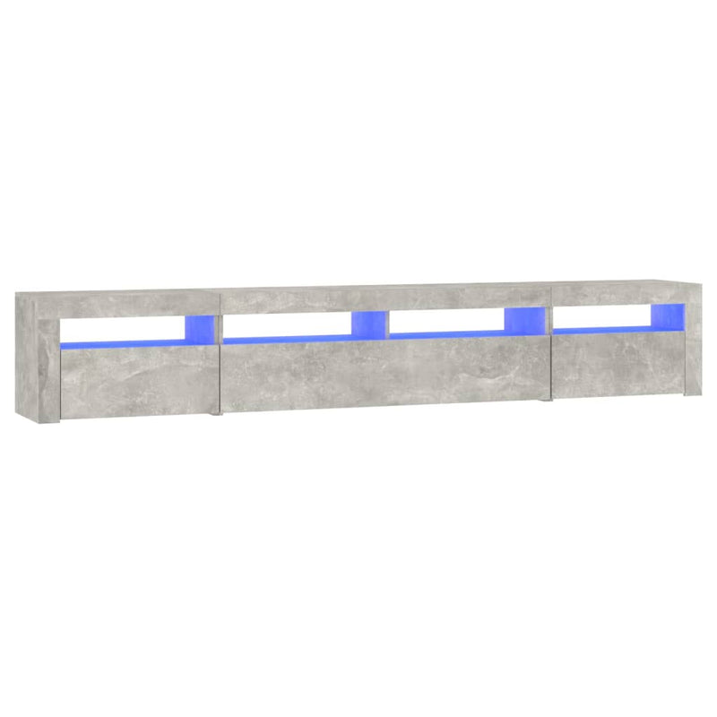 Tv-meubel met LED-verlichting 240x35x40 cm betongrijs MeubelReus