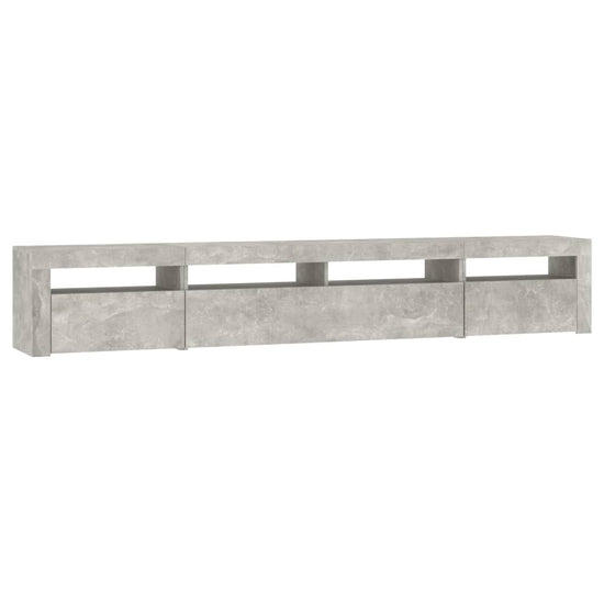 Tv-meubel met LED-verlichting 240x35x40 cm betongrijs MeubelReus