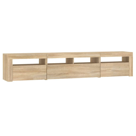 Tv-meubel met LED-verlichting 210x35x40 cm sonoma eikenkleurig MeubelReus