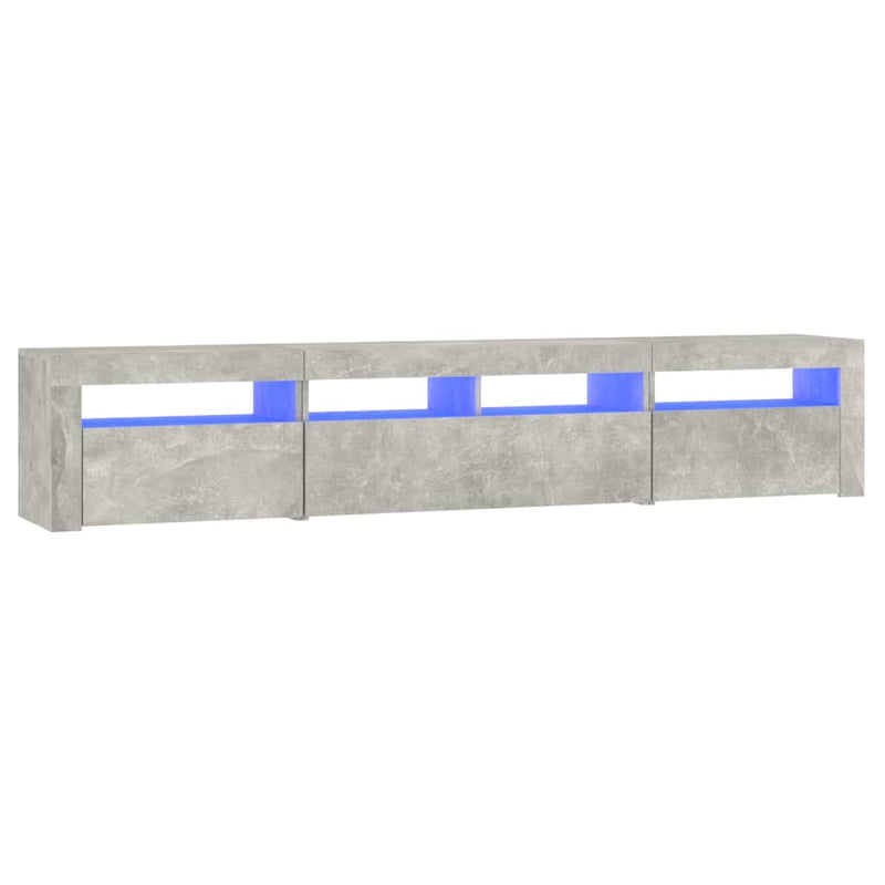 Tv-meubel met LED-verlichting 210x35x40 cm betongrijs MeubelReus