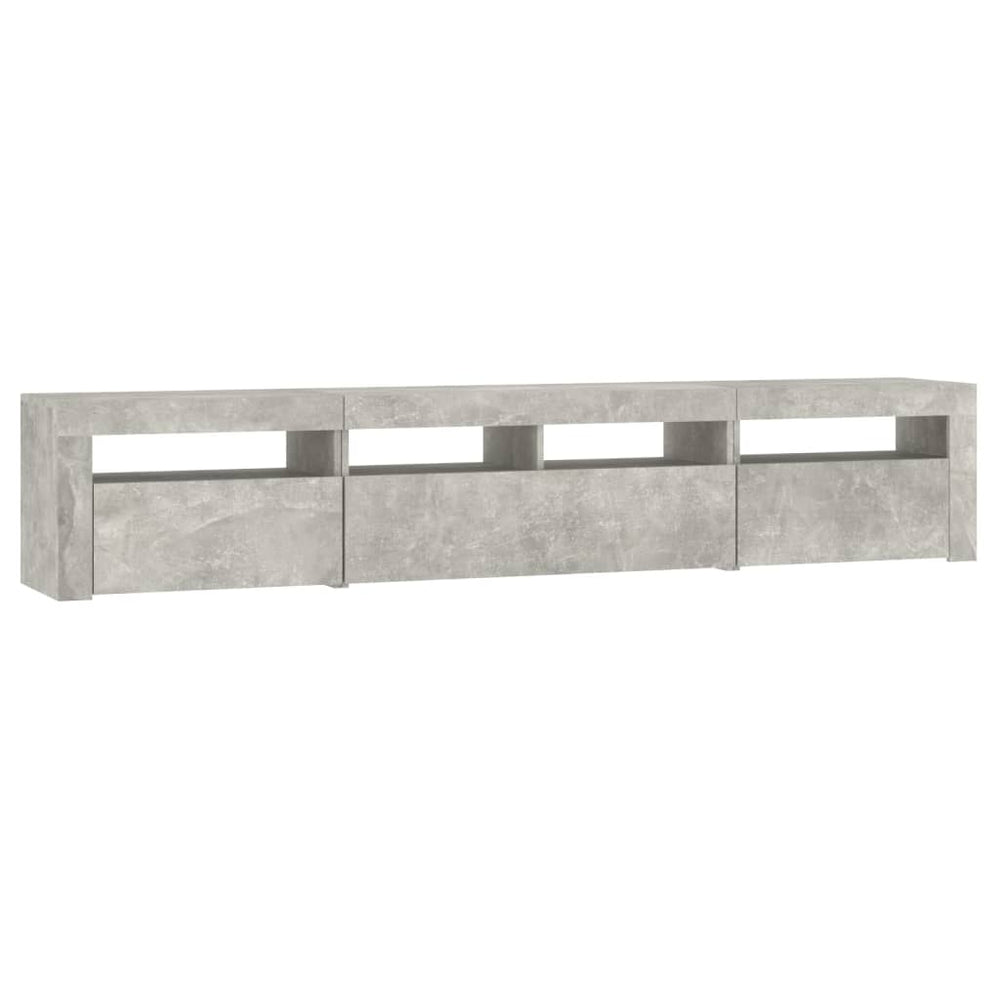 Tv-meubel met LED-verlichting 210x35x40 cm betongrijs MeubelReus