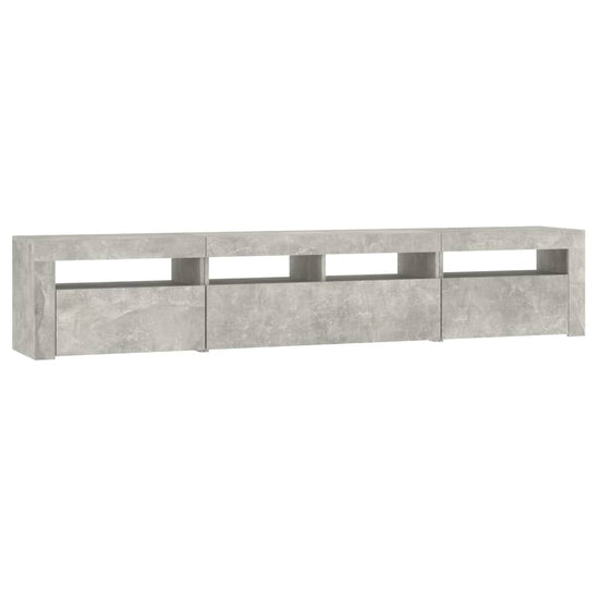 Tv-meubel met LED-verlichting 210x35x40 cm betongrijs MeubelReus
