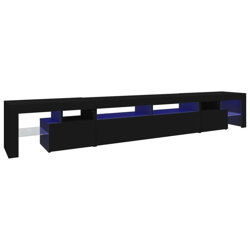 Tv-meubel met LED-verlichting 260x36,5x40 cm zwart MeubelReus